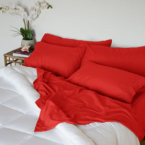 Aurora Red Sleep Oasis Sheet Sets