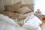Load image into Gallery viewer, Coconut Shell Taupe Natural Bamboo Sheet Set

