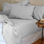 Load image into Gallery viewer, Harbor Mist Gray Natural Bamboo Pillowcase Set
