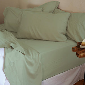 Seafoam Green Natural Bamboo Pillowcase Set