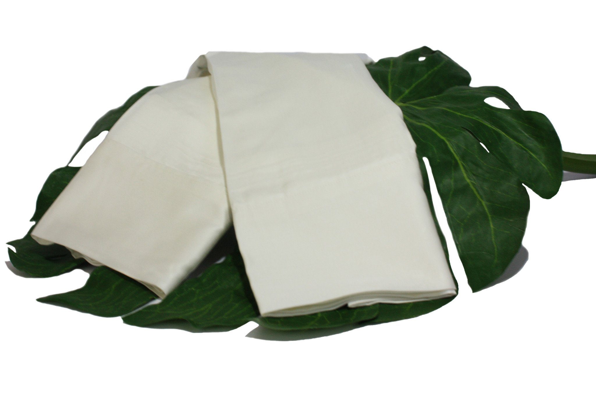 Pearled Ivory Natural Bamboo Pillowcase Set
