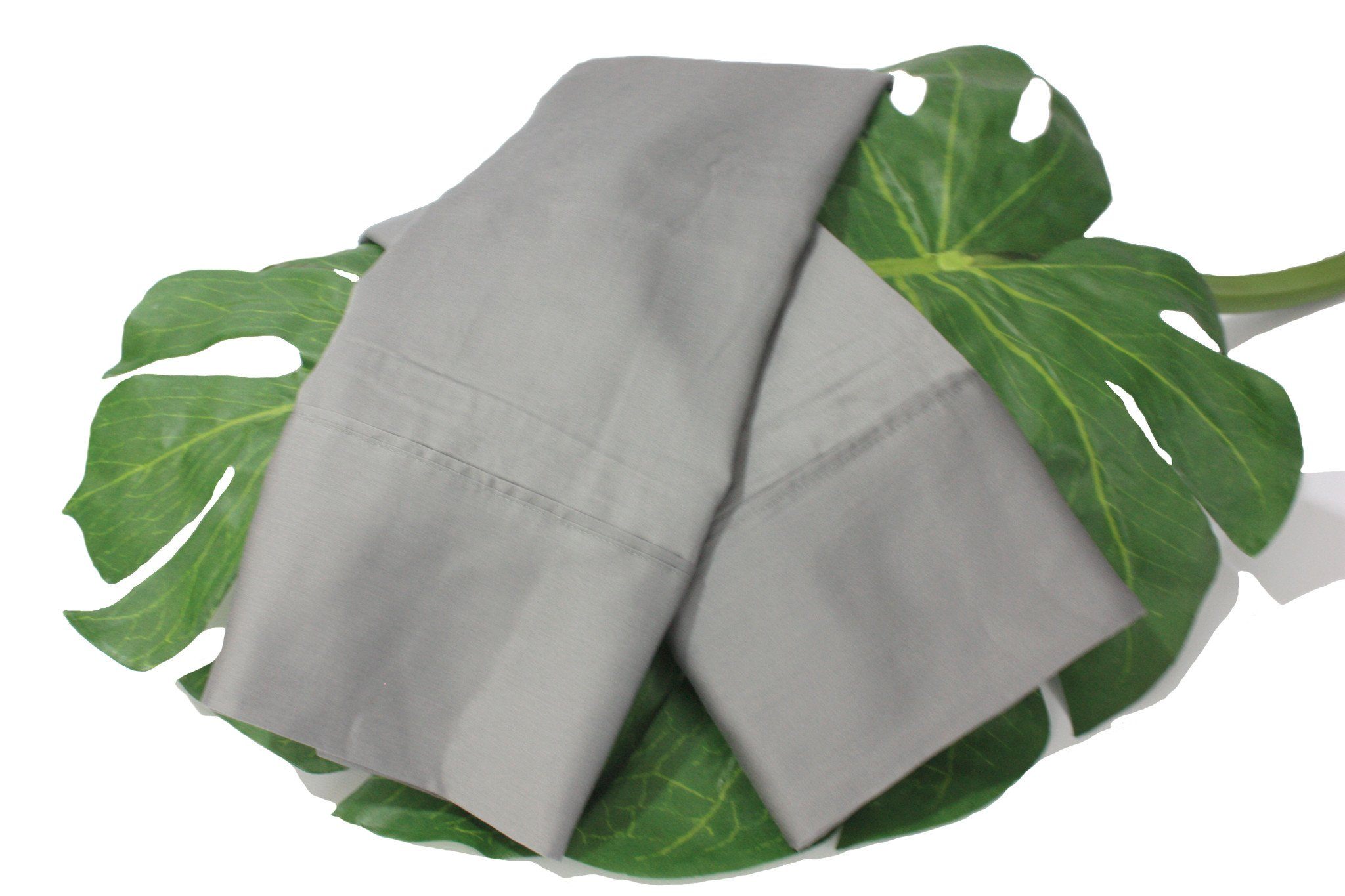 Sharkskin Gray Natural Bamboo Pillowcase Set