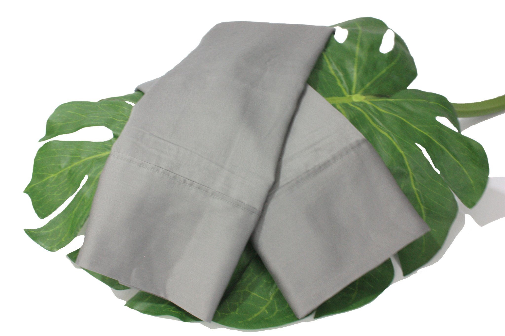 Sharkskin Gray Natural Bamboo Pillowcase Set